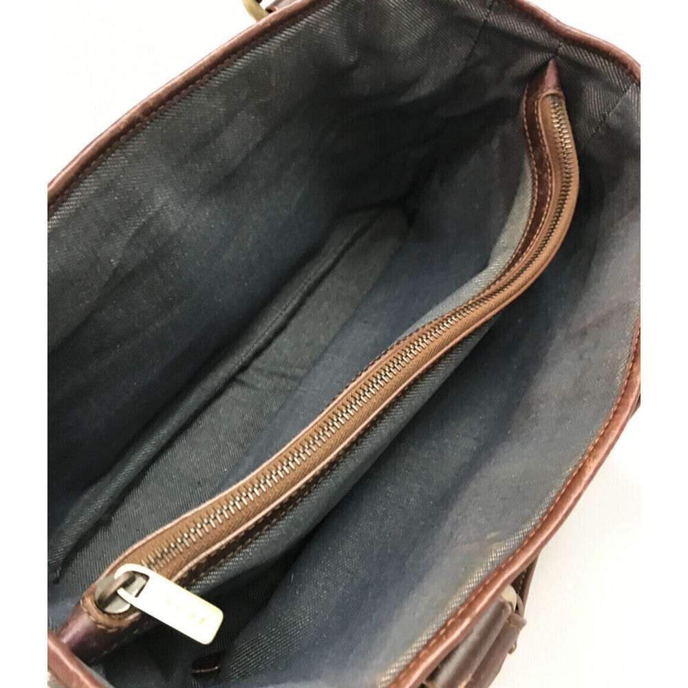 Celine leather Boogie brown trim Bag denim blue - Picture 3 of 6